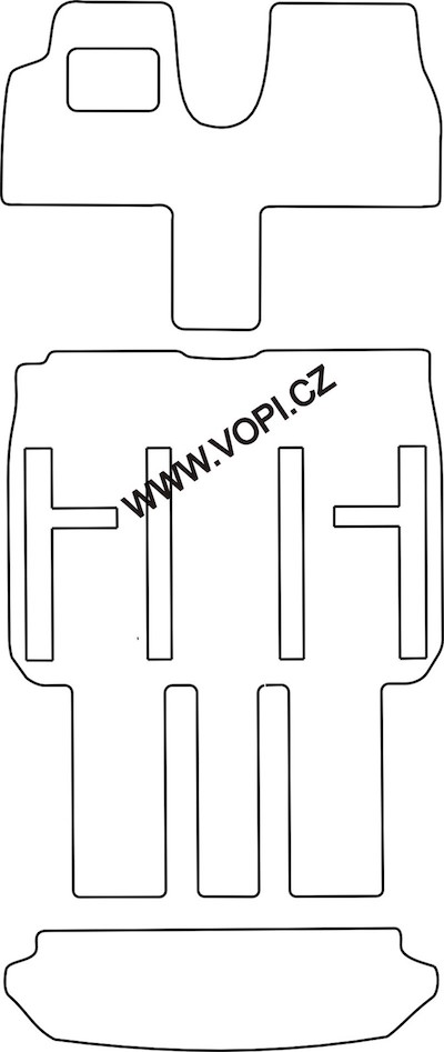 Textil-Autoteppiche Lancia Phedra 6 míst 09/2002 - 11/2010 Carfit (2512)